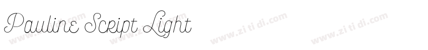 Pauline Script Light字体转换